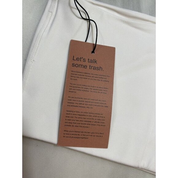 NWT Women’s Girlfriend Collective White Bianca Sports Bra Size M MSRP $55 - Picture 9 of 12